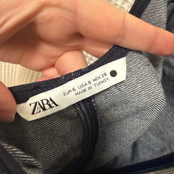 Zara Dark Blue Denim Straight Leg Jumpsuit - size small - like new! - Picture 2 of 12